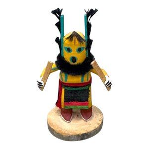Authentic Hopi Throwing Stick Man Kachina Doll Handcrafted Native Art Signed AL